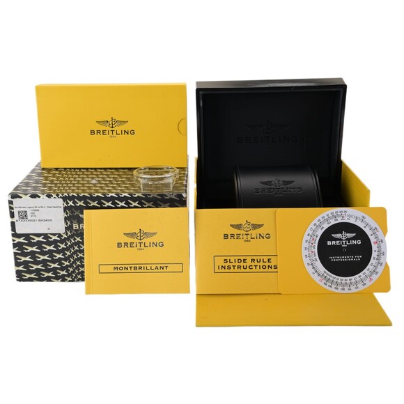 Serviced Breitling Navitimer Montbrilliant Legend A23350 Black Men's Watch B+P - Picture 2 of 14